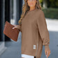 💖Limited Sale 50% OFF💖Long Sleeve Pullover Zipper Slit Casual Sweatshirt Dress