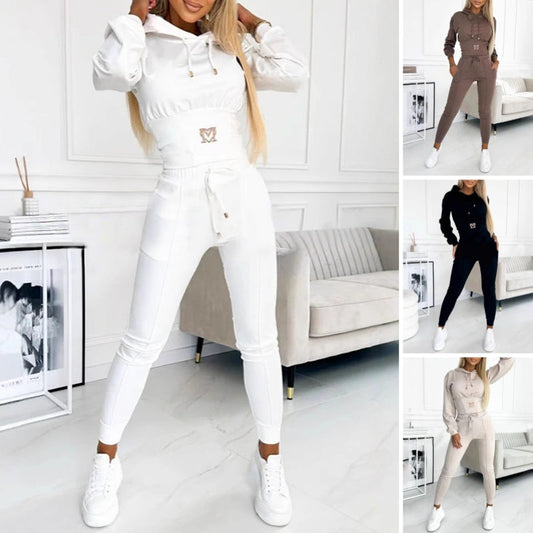 🔥Black Friday Deal!💜Women's Two-Piece Hooded Tracksuit Set