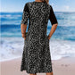Women's Patchwork Vintage Printed Cotton Linen Dress