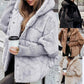 💥New arrivals now available with 50% off-Women’s Oversized Hooded Patchwork Puffer Coat