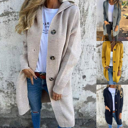 🍁Women's Button-Down Hooded Cardigan