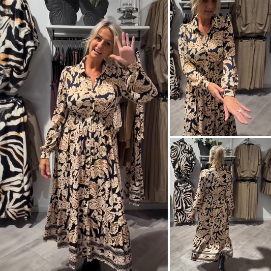 🎁Hot Sale 50% OFF⏳Graceful Floral Print Long Sleeve Dress