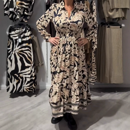 🎁Hot Sale 50% OFF⏳Graceful Floral Print Long Sleeve Dress
