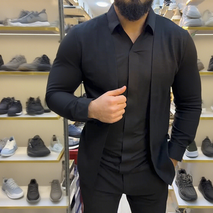 💥Men's Mock Two-Piece Shirt